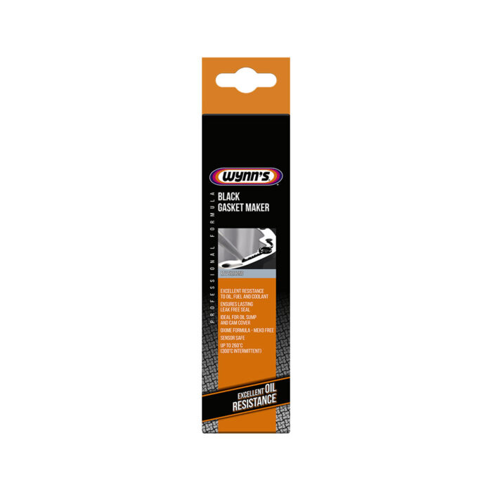 A box of black gasket maker